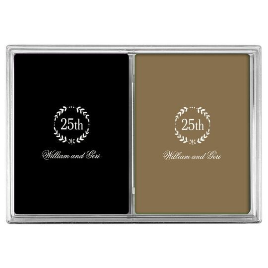 25th Wreath Double Deck Playing Cards